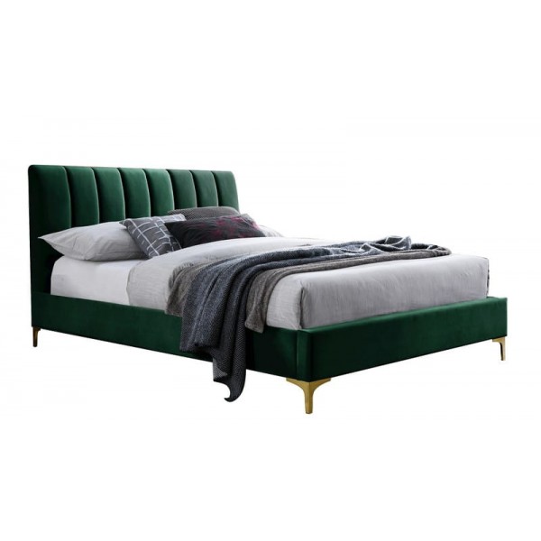 Кровать Signal MIRAGE Velvet 160 зеленый/золотой